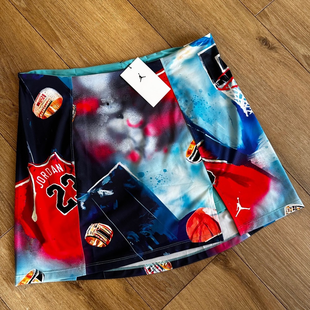 Jordan Sport DNA Womens Skort Graphic Basketball Print HJ0073-100 Large NEW